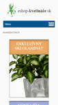 Mobile Screenshot of eshop-kvetinace.sk